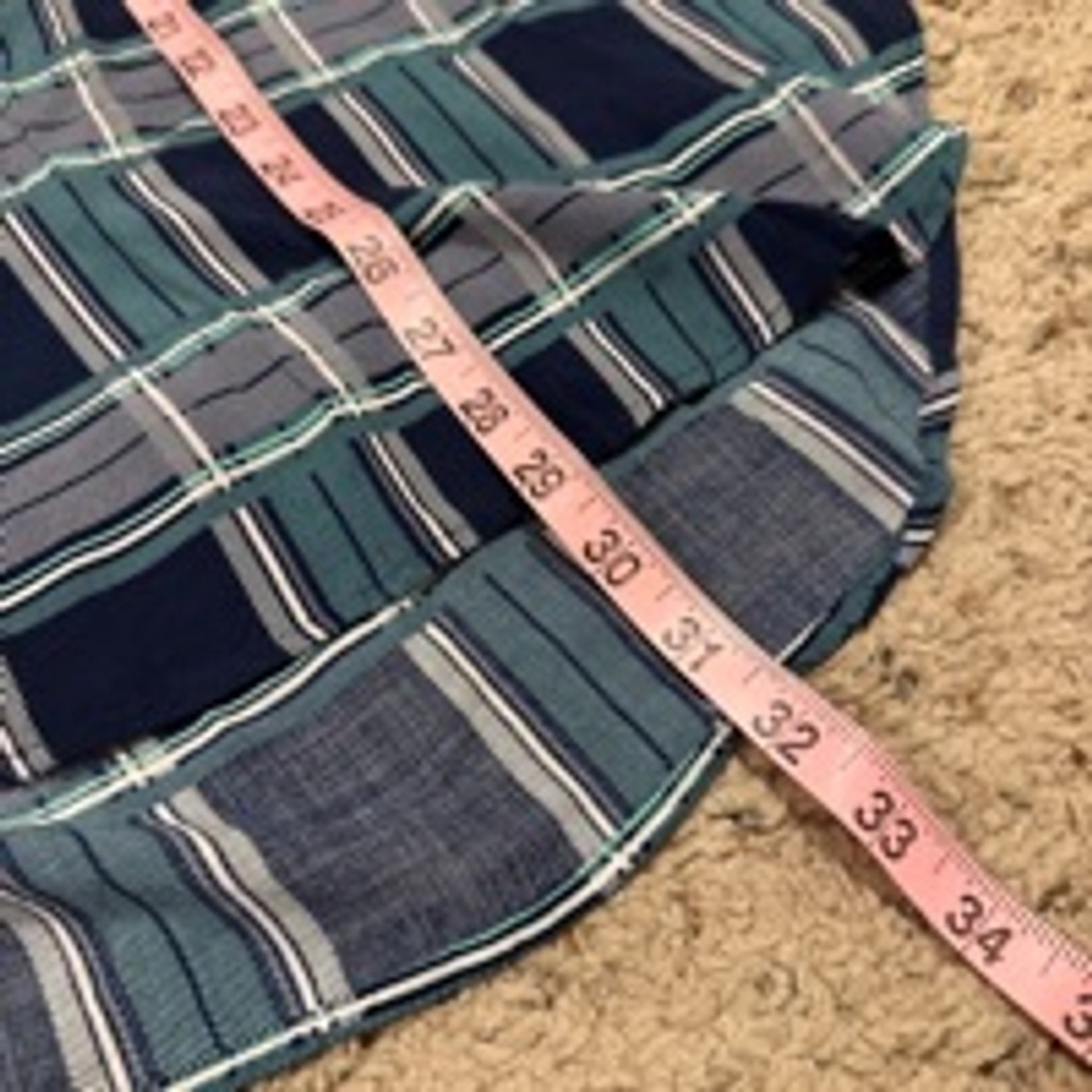 Women's 41 HAWTHORN Plaid Blouse Size L Blue Green - Picture 6 of 7